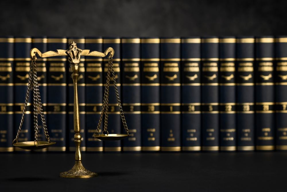 Scales of justice before bound law reports